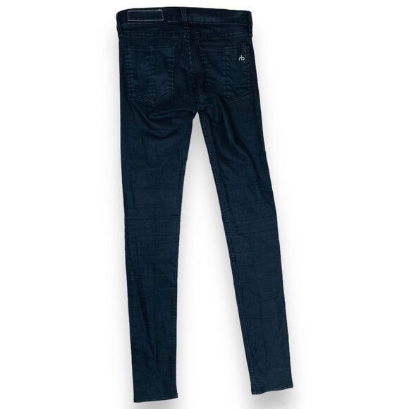 Rag & Bone Jeans - Intermix - Black Tuxedo Stripe Jean Leggings 24" / 24 + 25" - Picture 8 of 11